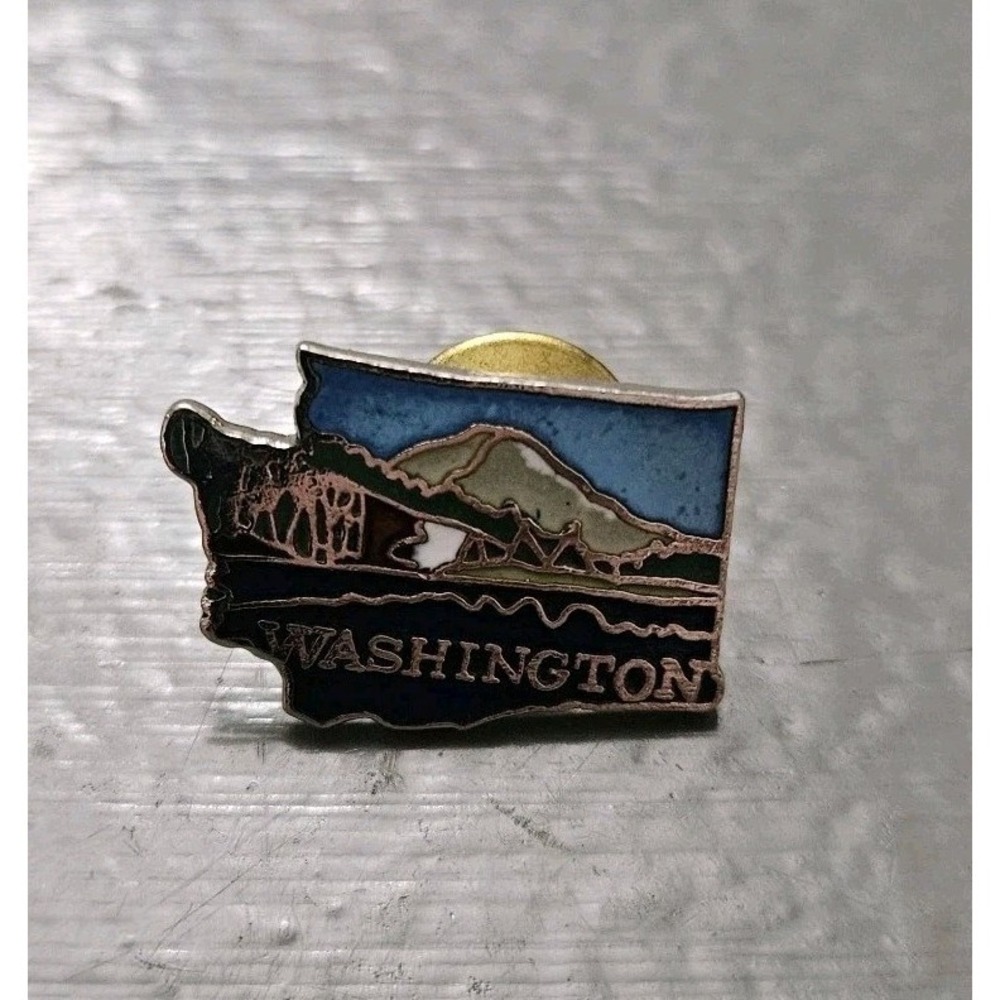 MAFCO Washington State Souvenir Lapel Hat Pin State Outline‎
